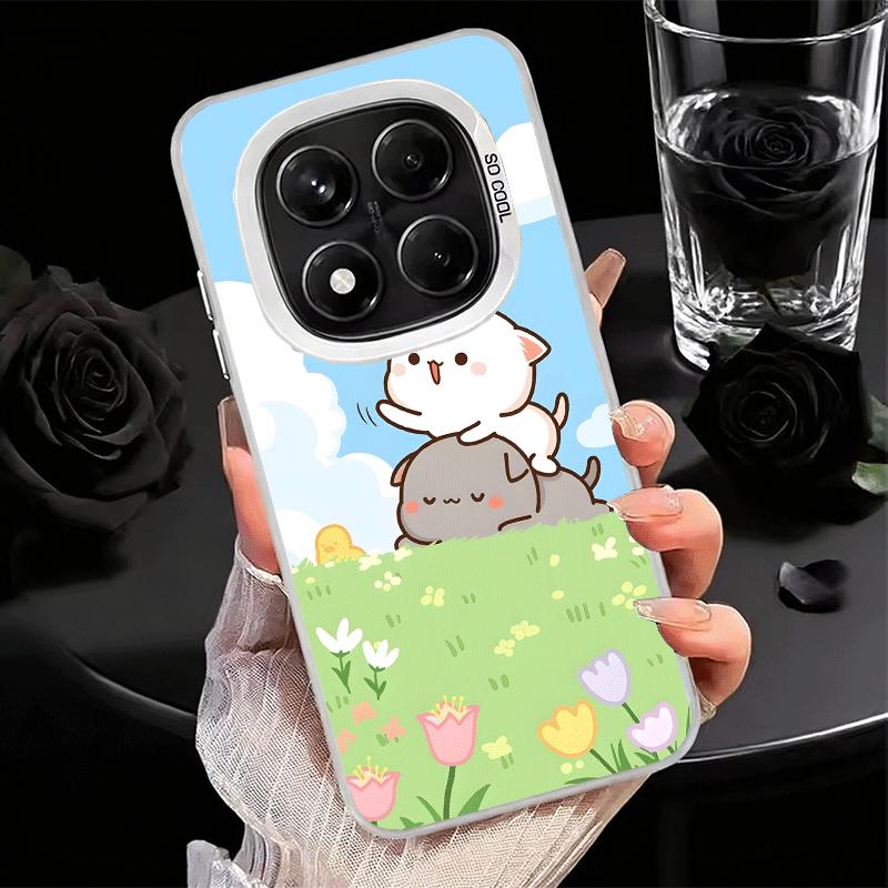 Cartoon Cute Peach Goma Shockproof Phone Case for Xiaomi Redmi Note 15 14 13 12 Pro Plus 11 11S 11T 5G Cover Anti Fall Fundas