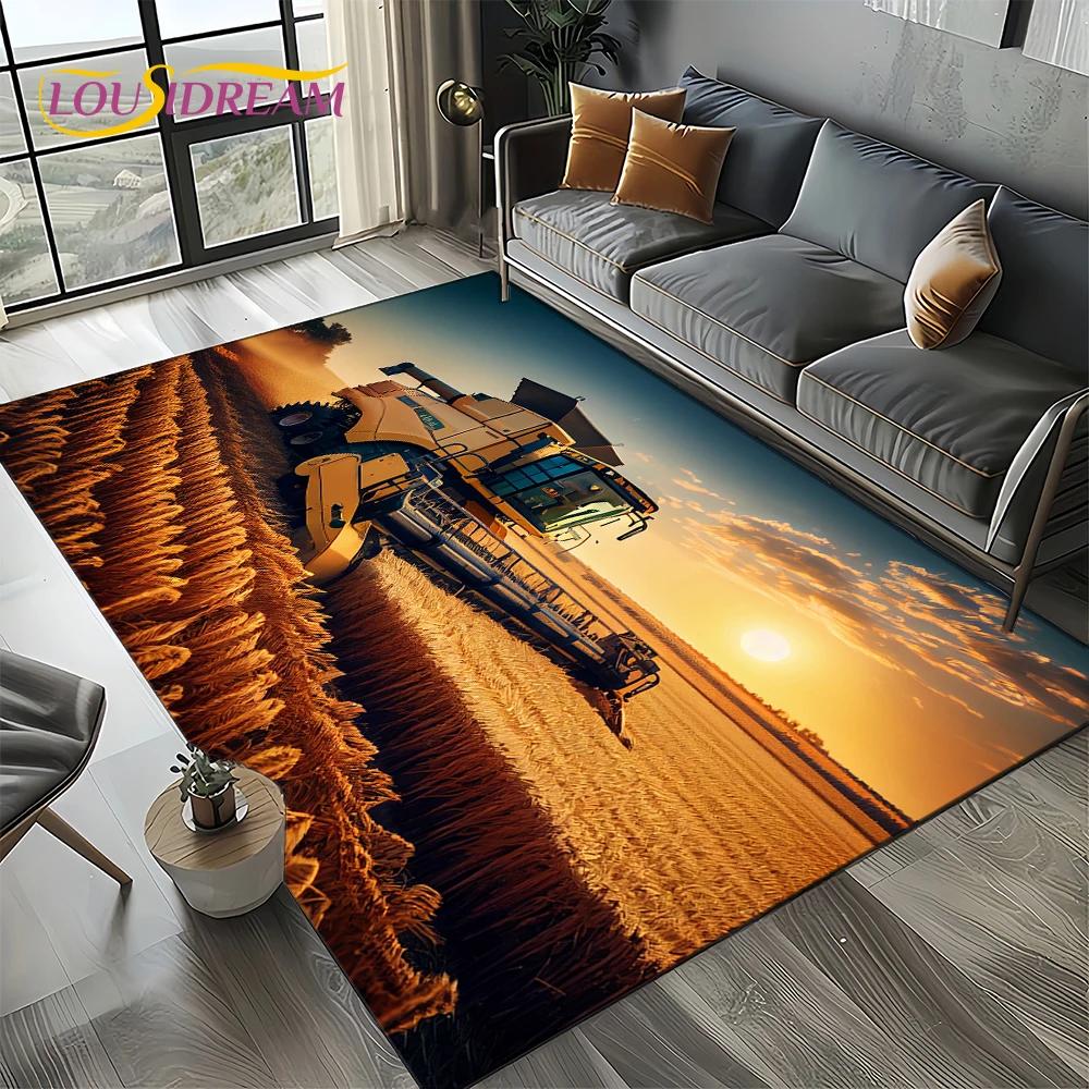 Retro Truck 3D Tractor Car 27 Style Carpet Rug for Living Room Bedroom Home Sofa Decoration,Kid Area Rug Non-slip Floor Mat Gift
