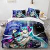 New 3D Future Singer Hatsune Miku Cartoon Bedding Quilt Cover Student Bedding Soft Microfiber Bedspread Lightweight Coverlet