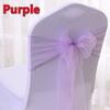 100-10PCS Wedding Chair Decoration Organza Chair Sashes Knot Bands Chair Bows For for Wedding Party Banquet Event Chair Decors