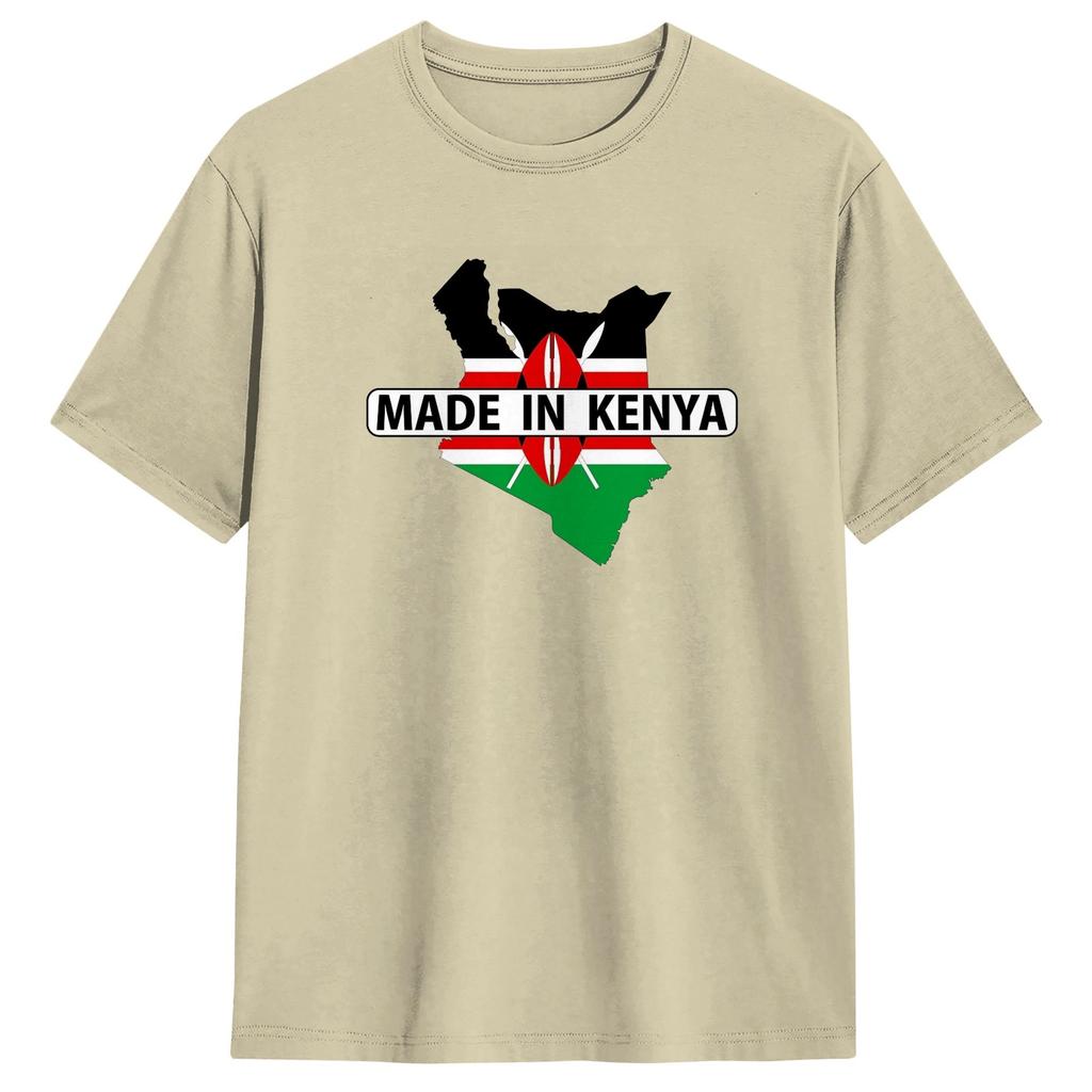 Made In Kenya T Shirt Hipster T Shirts Short Sleeves Streetwear Tops Summer Cotton Oversize Tees