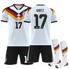 2026 Wirtz Germany Football Jersey No. 17 Kids Sportswear Breathable Polyester White
