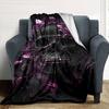 1pc Skull Leaves Throw Blanket Soft Flannel, Cozy All Season Polyester Perfect for Home, Office