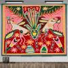 Mexico Mexican Mayan Tribal Art Tapestry Wall Hanging Ethnic Paintings Psychedelic Aesthetic Background Cloth Home Decorations