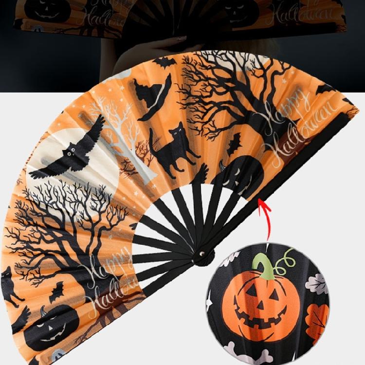 Portable 33cm Plastic Kung Fu Fan Themed Party Accessory Halloween Decoration Durable Reusable