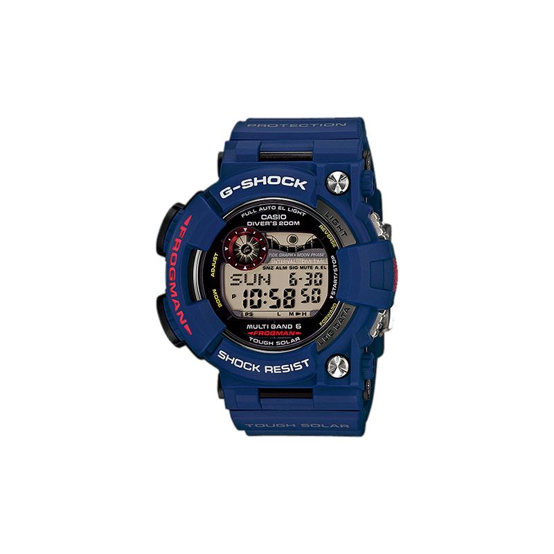 

Casio MASTER OF G-SEA series G-SHOCK FROGMAN series 200 meters waterproof quartz movement resin strap Japanese and Korean watch men s GWF-1000NV-2JF серебряный