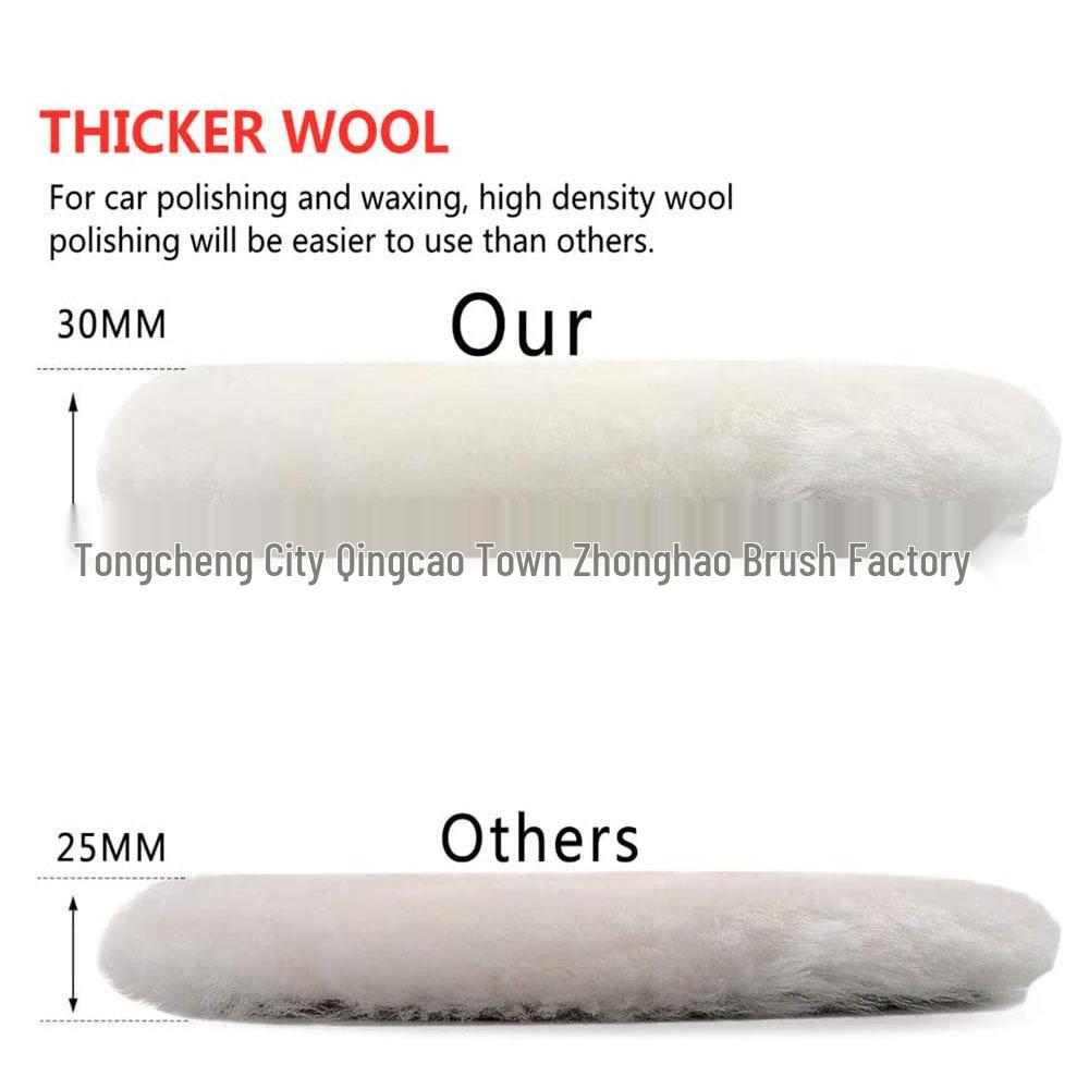 Imitation Wool Polishing Pad Set: Self-Adhesive, 4 to 7 Inches, 5 Pieces