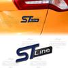 JJEM1 ST Line Logo Emblem Car Styling Rear Tail Trunk Decals Badge Chrome Metal Sticker For Ford Focus Fiesta Ecosport Mondeo Kuga