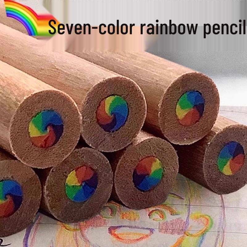 Rainbow Gradient Pencil: Multi-Color Stroke DIY Pen for Children's Art