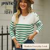 JPNTKY Women's Fashion Casual Long Sleeve O-Neck Blouses & Shirts