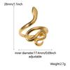 Stainless Steel Metal Snake Rings For Women Men Gold Color Geometric Open Adjustable Ring Vintage Gothic Aesthetic Jewelry Gifts
