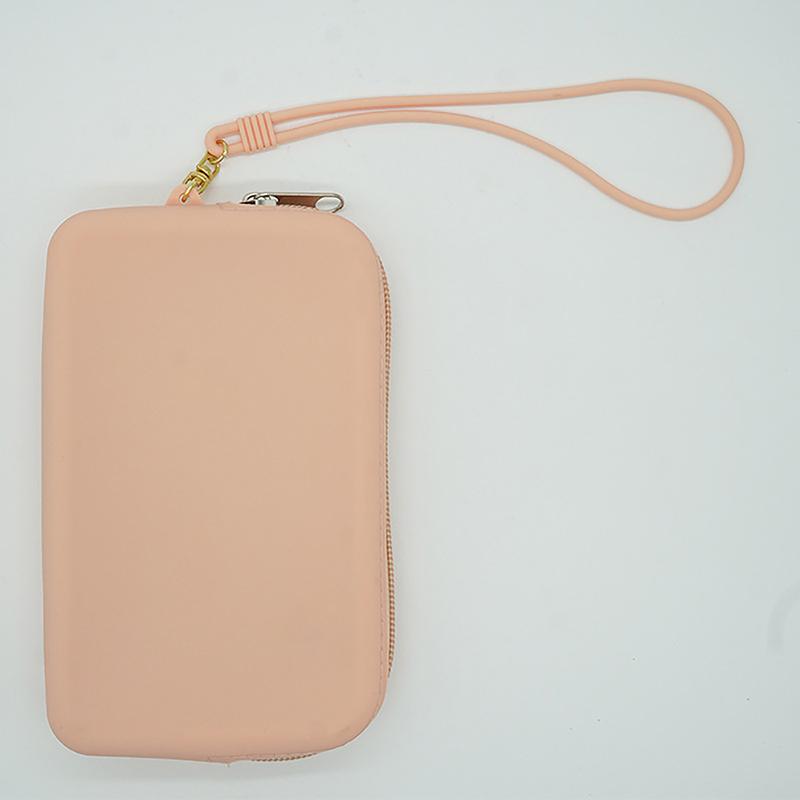 Square Silicone Cosmetic Storage Bag Travel Makeup Brush Holder Portable Digital Storage Bag Waterproof Case
