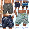 Fashion Men Breathable Trunks Pant Leaves Print Swimwear Beach Shorts Slim Wear