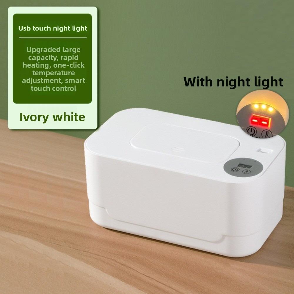 

LED Display Baby Wipe Warmer USB Charge Napkin Heating Box New Wipe Heater Baby Care білий