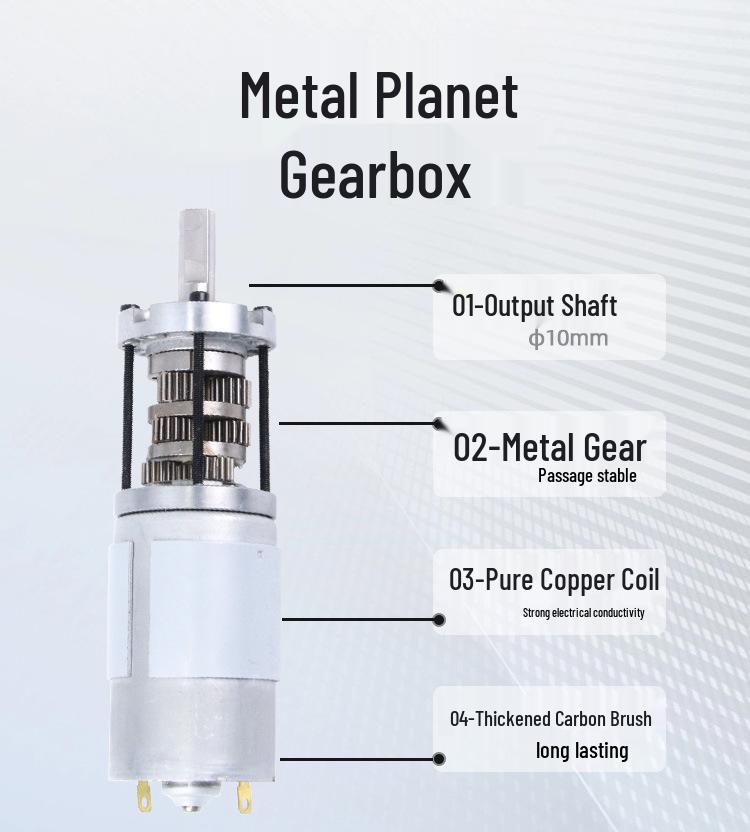 Mingyang 12V 42GP-775 Compact DC Planetary Geared Motor, Low and Variable Speed.