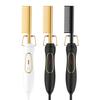 Multi-functional Luxury Custom Rhinestone Flat Travel Copper Electric Straighten Hair Straightener Brush Hot Comb