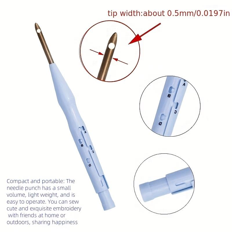Colorful Thickened Embroidery 2pcs Knitted Handmade Embroidery-with Hook, Plastic Embroidery Knitted Embroidery Hook Needle,suitable for DIY Projects
