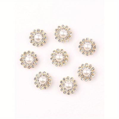 50 buc/set Accesoriu DIY 14MM, Excipient Modern de Decorare a Îmbrăcămintei în Formă de Floare cu Strasuri Pentru Rochie