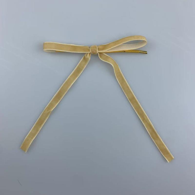 Set of 24 Velvet Bow Tie Ribbon Ornaments for Christmas Trees and Holiday Parties