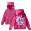 Ladies Fashion Casual Long Sleeve Printed Round Neck Hoodie Pullover Top With  Pockets