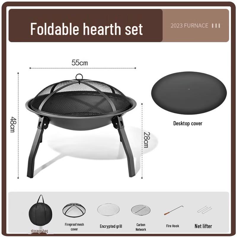 Foldable Outdoor Hotpot & BBQ Grill