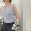 Korean Temperament V-Neck Sleeveless Versatile Slim Knitted Vest For Women