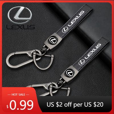Interior Stickers Car Emblem Leather Keychain Metal Key Ring Ornaments For RX330 IS250 Ct200h ES300h RX350 IS300h NX300h R