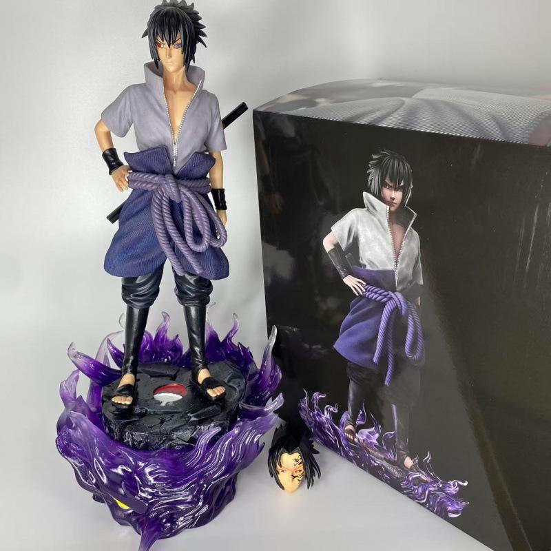 Naruto Figure, Door God Series, Door God Sasuke Statue, Hexagonal Naruto Model, Doll Tide Play Ornament