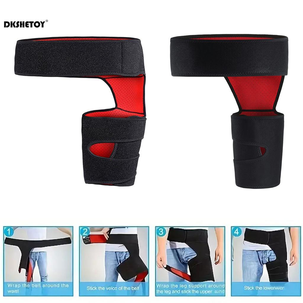 Adjustable Compression Hip Brace Support Belt for Pulled Groin Muscle Hip Joints Arthritis Protector Legwarmers