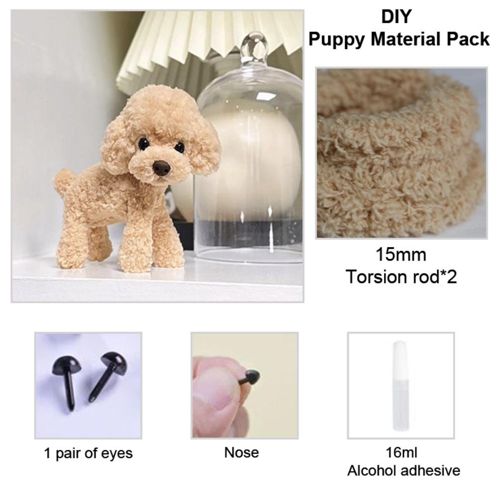 Dog Dog Plush Twist Stick Felt Strip Plush Wool Iron Wire Thread  DIY Gift