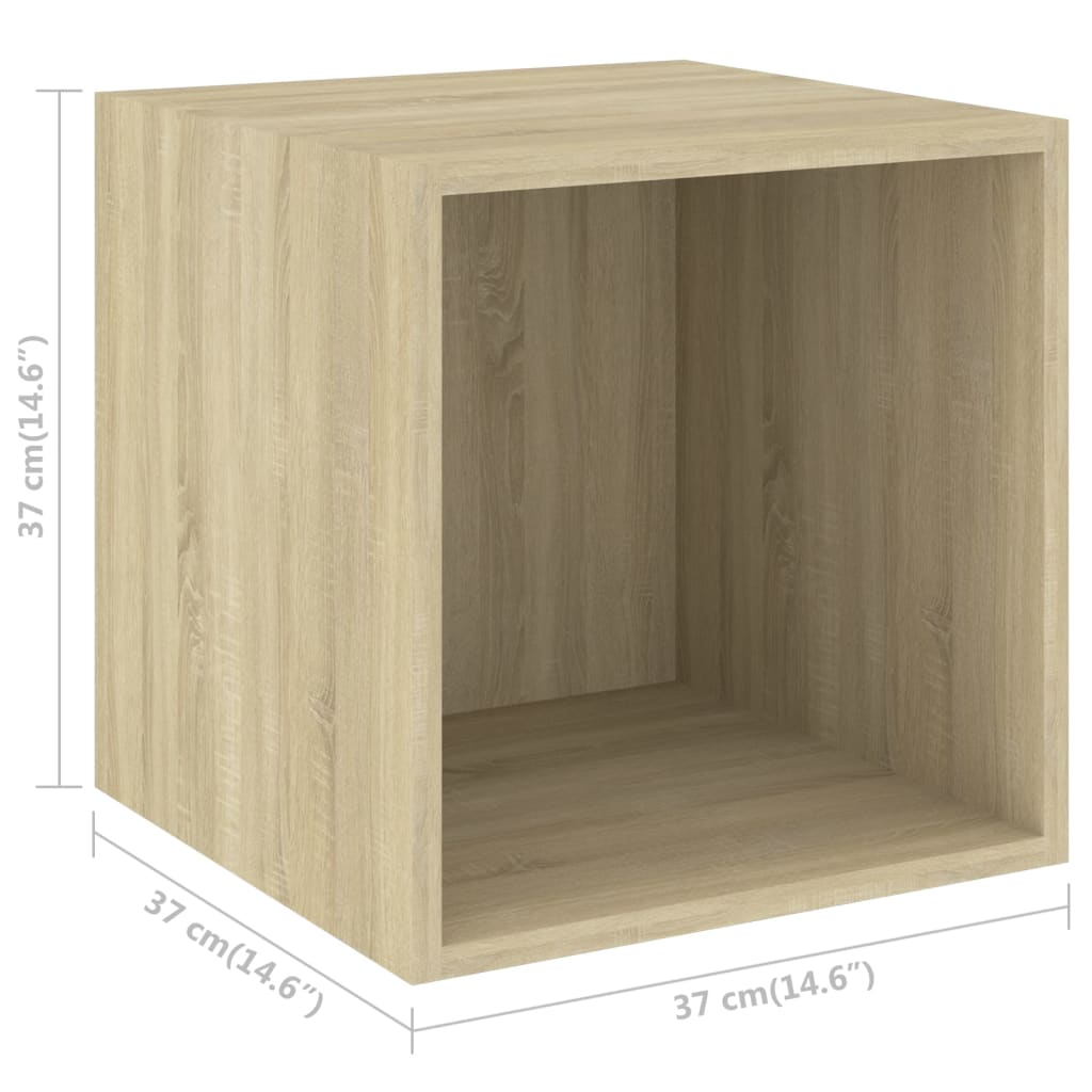 5 Piece TV Cabinet Set Sonoma Oak Effect Particle Board