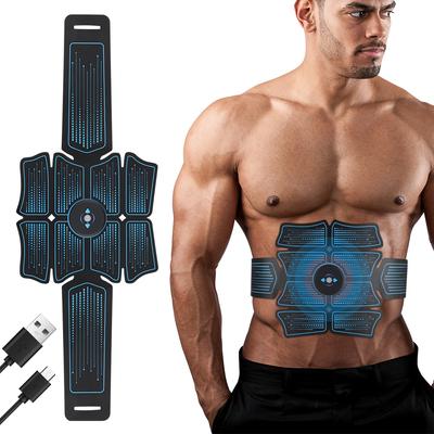 Stimulateur musculaire EMS Abdominal Trainer Ceinture tonifiante Recharge USB Corps Ventre Perte de poids Gym à domicile Équipement de fitness Unisexe