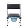 Aluminum Alloy Elevated Commode Chair with Armrests - Bathroom Safety & Comfort for Elderly