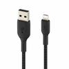 Belkin USB-A to Lightning Cable Braided Braid Compatible with iPhone 13 / 12 / SE / 11 / XR Fast Charging Ultra Durable MFi Certified 3M Black BOOST C