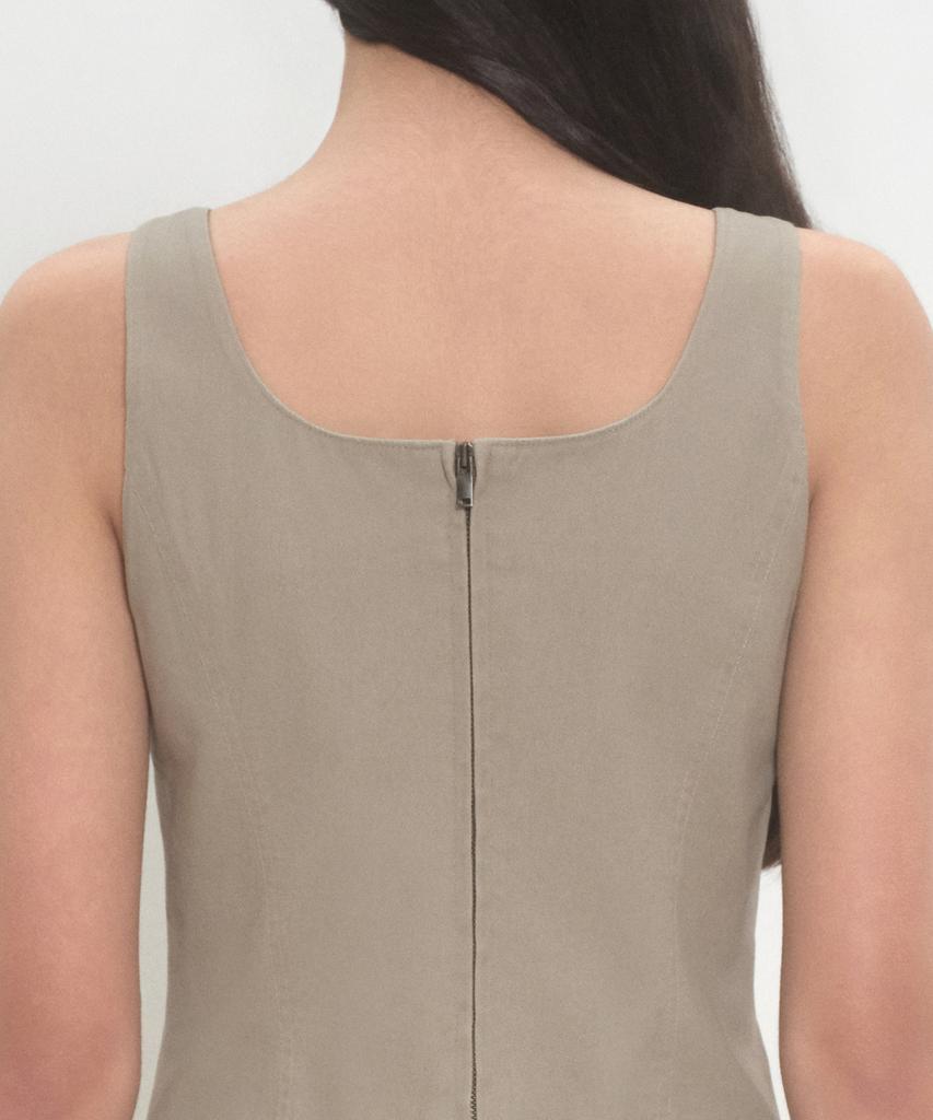 Musinsa Standard Woman Women'S Cotton Flare Mini Dress [Grayish Beige]