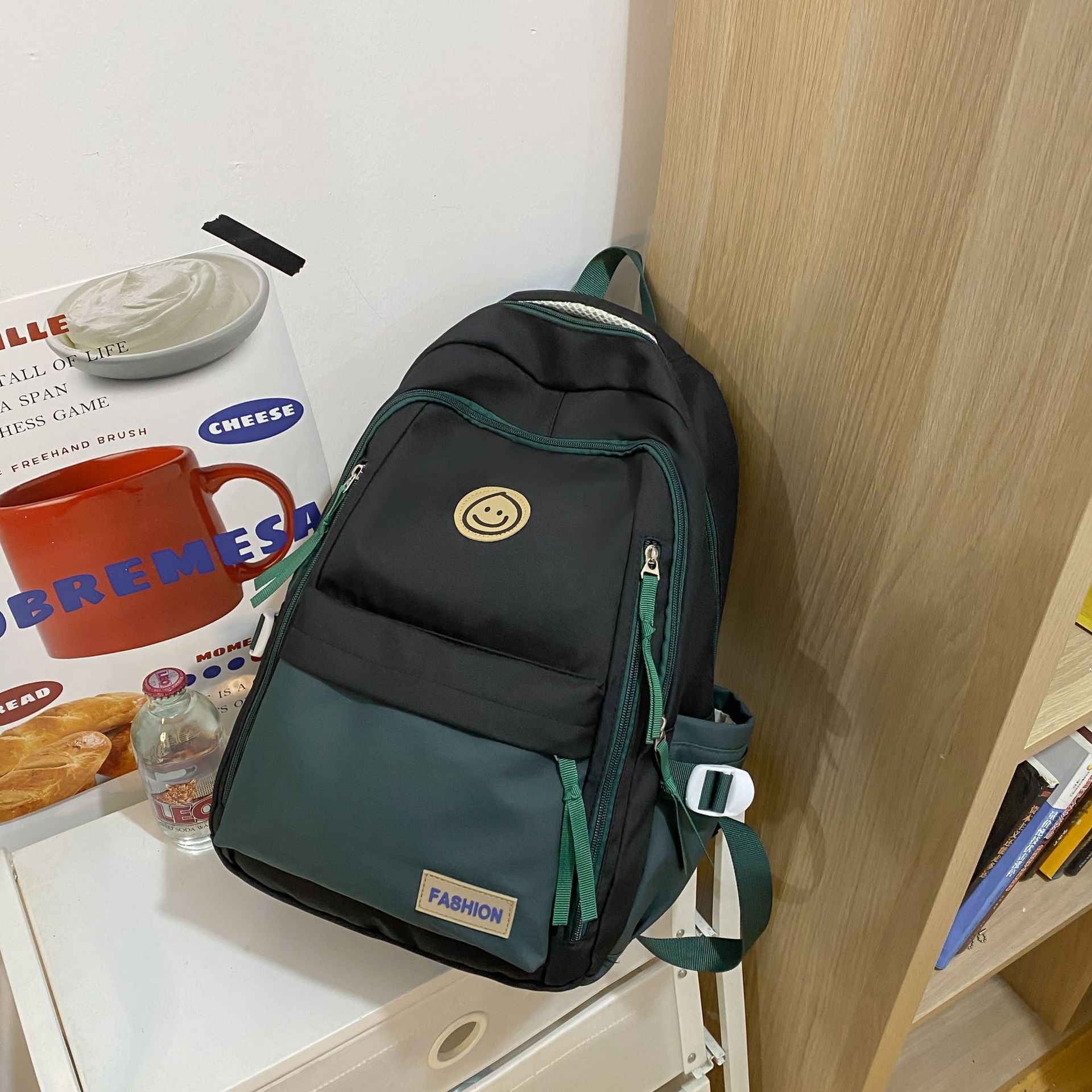 

Шкільний жіночий рюкзак великої місткості для молодших школярів 3-6 класів темно-зелений колір