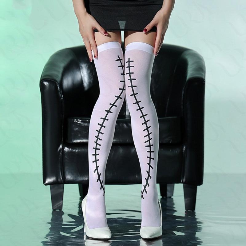 Overknee-Strümpfe Halloween Oberschenkelhohe Strümpfe Bedruckte Lange Strümpfe für Damen Mädchen Geschenke