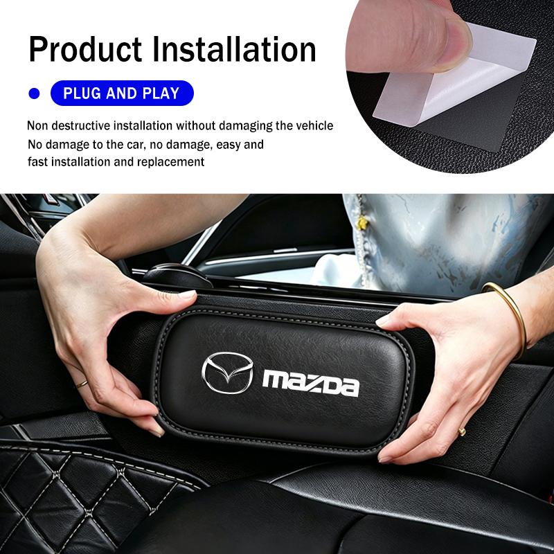 Car Elbow Rest Pad Center Console Leg Mat PU Leather Knee Cushion For Mazda CX9 MX5 RX8 Axela Demio Atenza MS GJI GH BK MP nh1