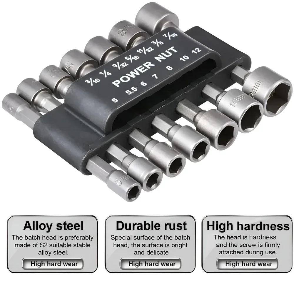 9/14pcs Hex Sockets Sleeve Nozzles Nut Driver Set Screwdriver Set Schroevendraaier Set Bits Sets Tools Socket Wrenches