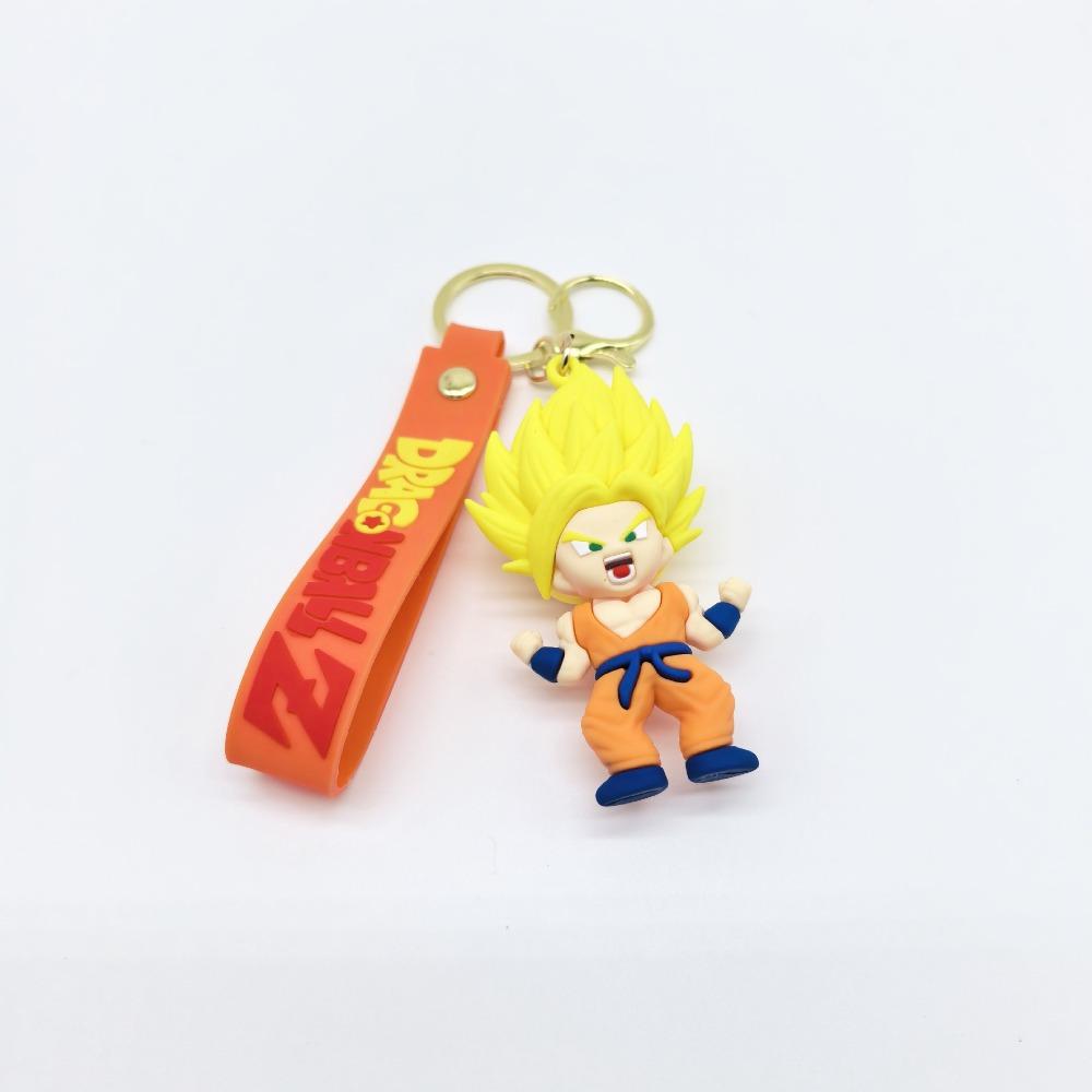 New Fashion Bag Accessories Cartoon Goku Vegeta Super Saiyan Keychain Kawaii llavero Gift for Fans&Couples(Birt
