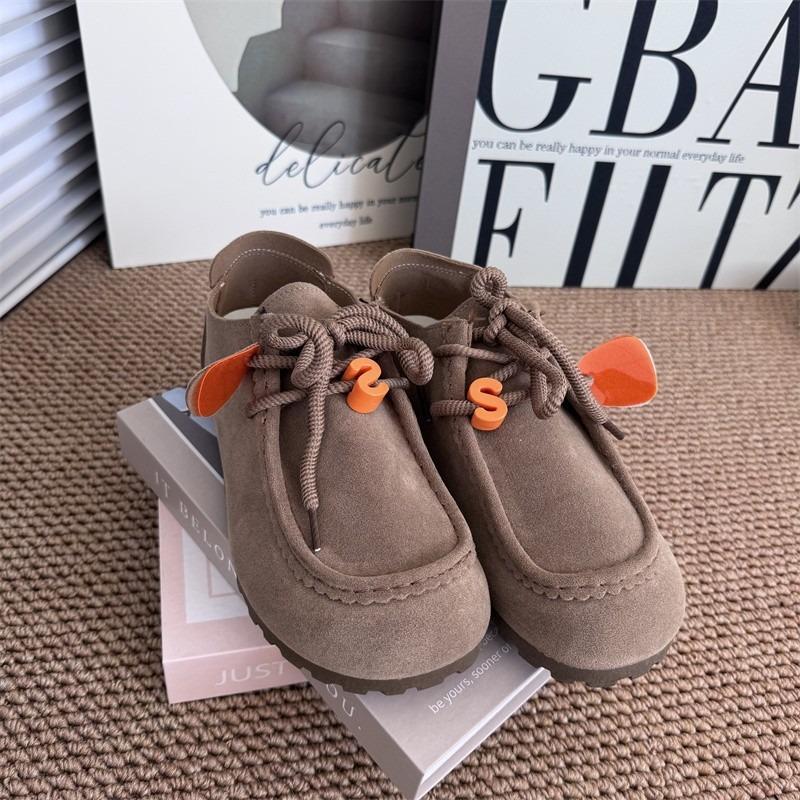 Flat bottom women's new autumn versatile casual single shoes retro soft sole Doudou shoes autumn models