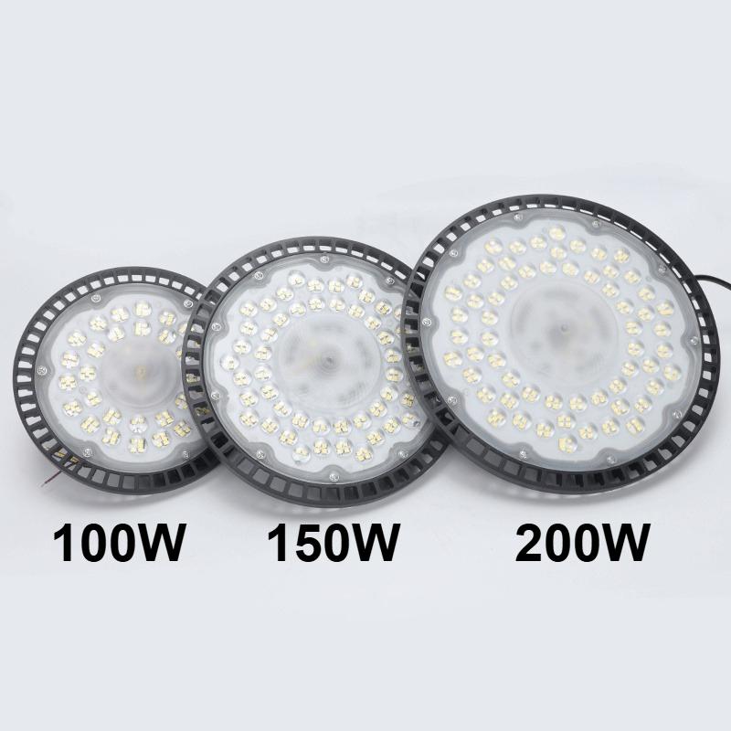 

LED High Bay Light AC220V 100W 150W 200W High Brightness IP65 Waterproof Industrial Lighting Warehouse LED UFO Lamp 200W No Plug