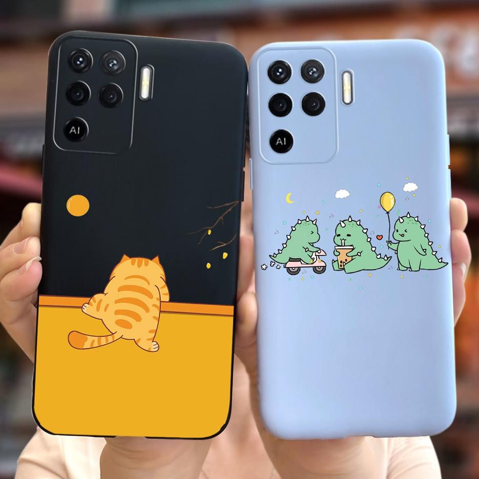 For Oppo Reno5 Lite Case Reno 5F 5Z Cute Cartoon Soft Silicone Phone Case For Oppo Reno 5 Pro Reno5 Lite 5F 5Z Back Cover Bumper