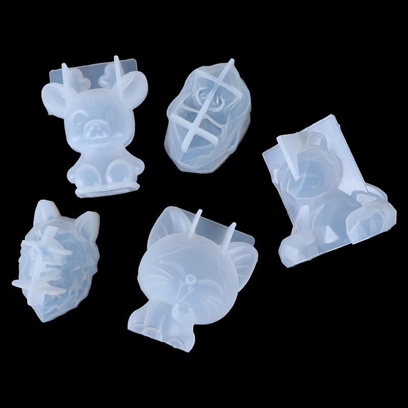 Geometric Bear Silikonová forma Diy Stereo Mirror Form Mousse Ornaments Dekor