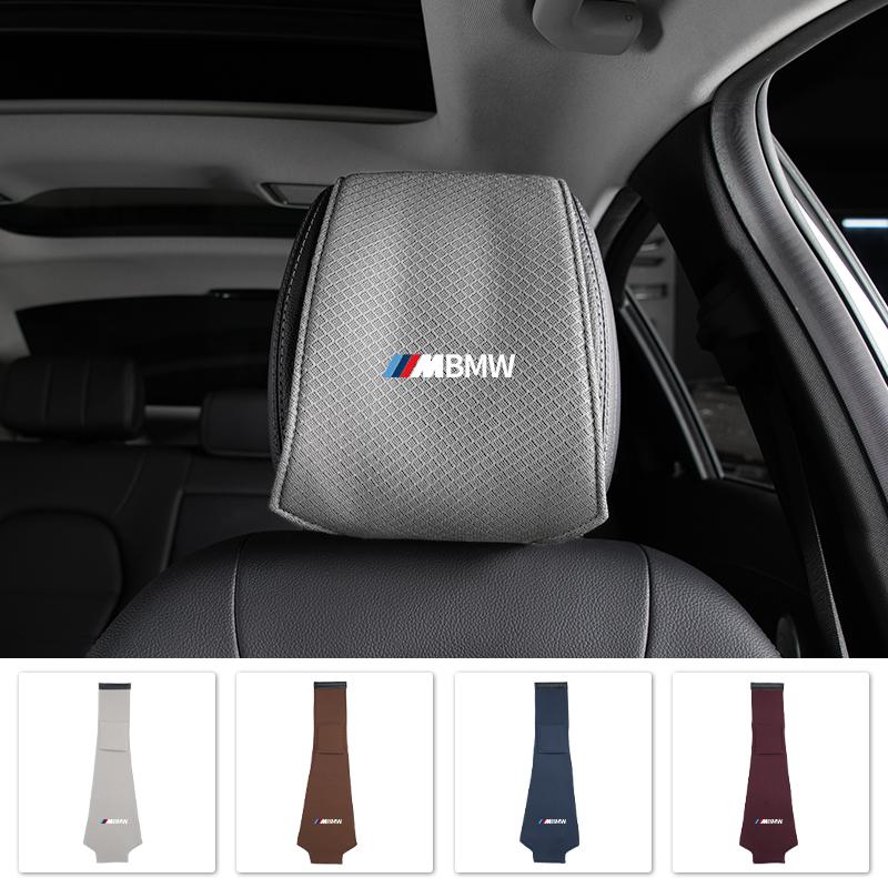 BAGG9 Car Sticker Car Ice Silk Headrest Cover Headrest Dust Cover Accessories Interior For BMW Motorsport F11 G11 F10 F30 G08 G28 G20
