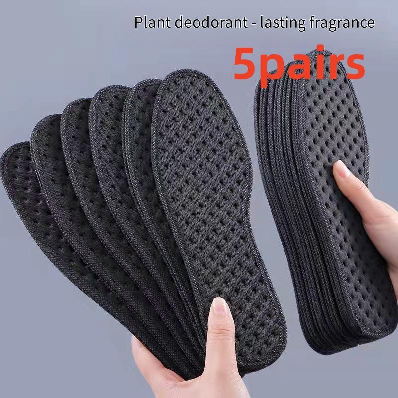 1/5 Pair Plant Insoles For Shoes Bamboo Charcoal Antibacterial Deodorant Running Sports Insole Feet Shock Absorbing Shoe Sole