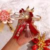 Dragon & Phoenix Wedding Brooch Set: Bride & Groom Corsage/Boutonniere