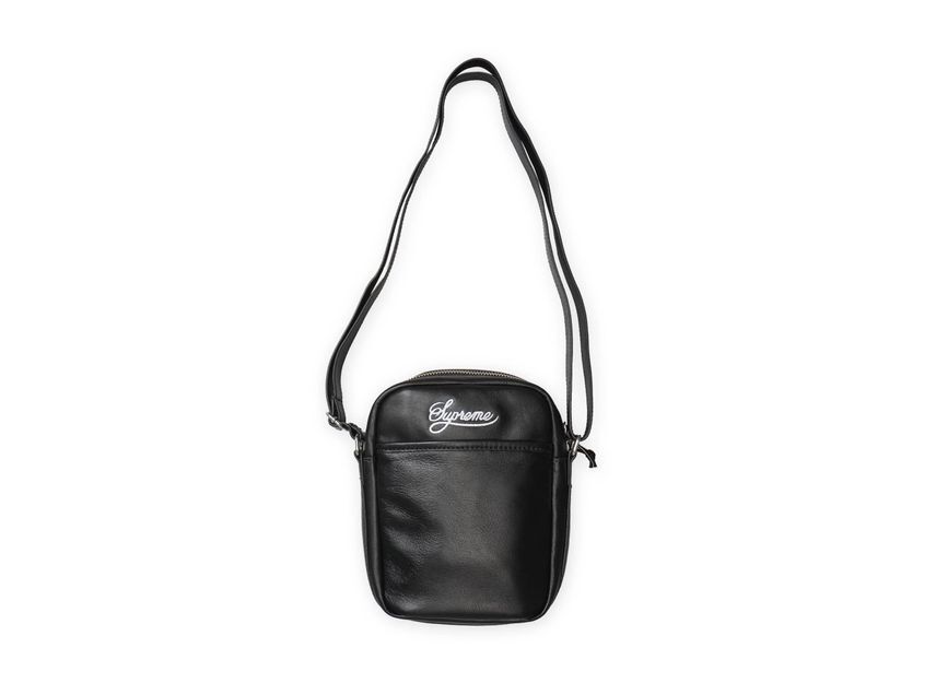 Supreme x Nike Leather Shoulder Bag Black HJ7964-045