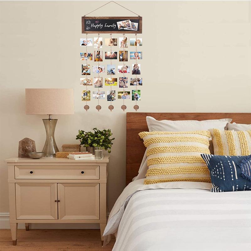 Wooden Wall Clip Photo Decorations Festive Atmosphere Hanging Tags Wooden Wedding Supply Photo Clip Handicraft Hang Decoration