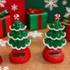 Christmas Solar Tree, Swinging Tree Car Dashboard Decor, Solar Powered Nodding Ornament for Vehicle And Desk Festive Holiday Decor